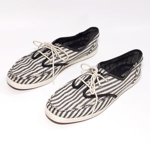 Keds Stripe Black & White Sneaker Shoes